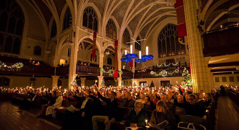 Central Lutheran Church at Christmas